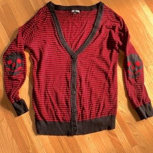 HOT TOPIC Striped cardigan sweater
